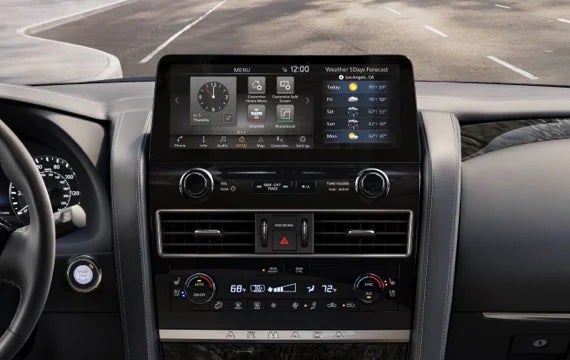2023 Nissan Armada touchscreen and front console | Courtesy Nissan PA in Altoona PA