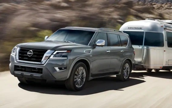 2023 Nissan Armada towing an airstream | Courtesy Nissan PA in Altoona PA