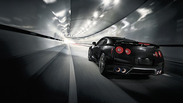 2023 Nissan GT-R seen from behind driving through a tunnel | Courtesy Nissan PA in Altoona PA