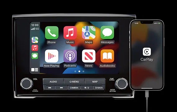 Stay connected with a standard 8" touch-screen display 2023 Nissan Titan | Courtesy Nissan PA in Altoona PA