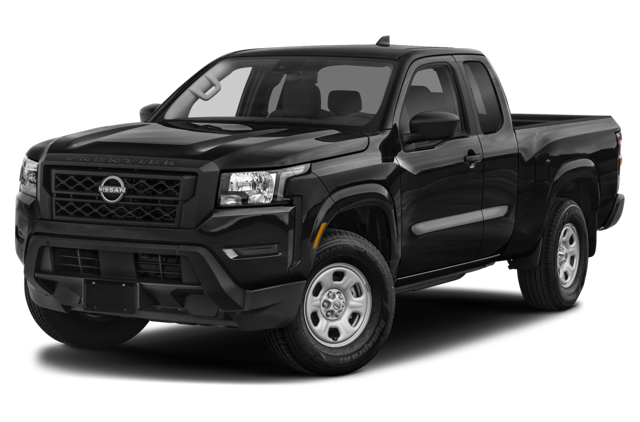 Front profile view of a black 2024 Nissan Frontier | Nissan dealer in Altoona, PA | Courtesy Nissan PA