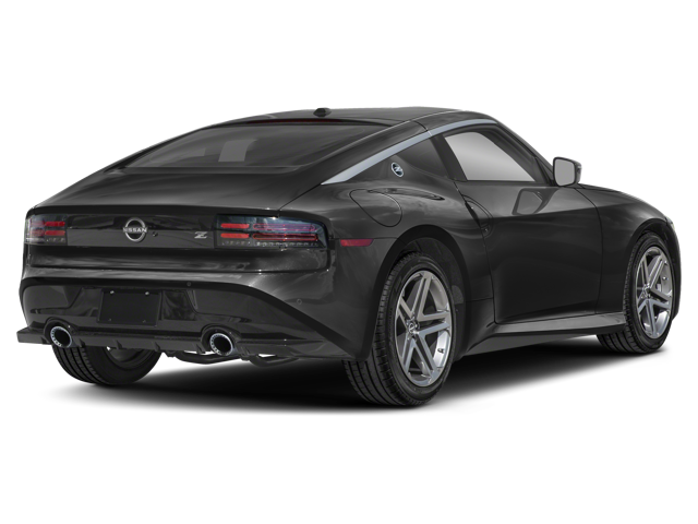 Rear profile view of a black 2024 Nissan Z | Nissan dealer in Altoona, PA | Courtesy Nissan PA