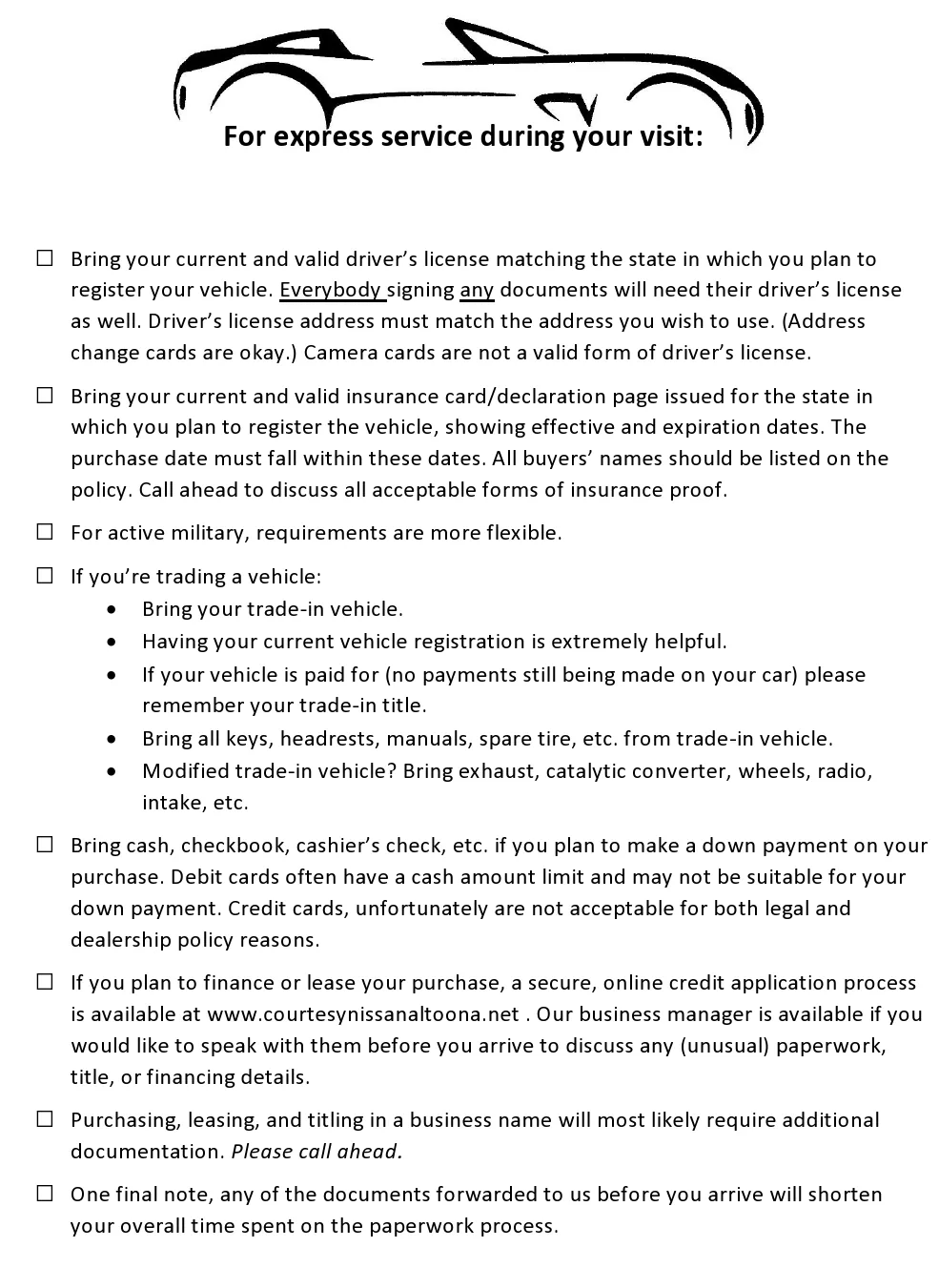 Save Time During Your Visit